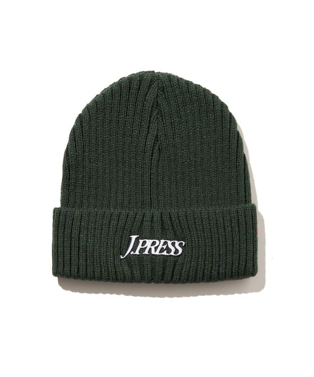 J.PRESS MEN 【AaronChang】【UNISEX】ニット キャップ ダークグリーン系