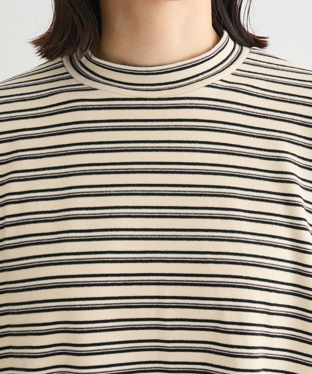 Green Parks なめらかタッチマルチボーダープルオーバー Ivory