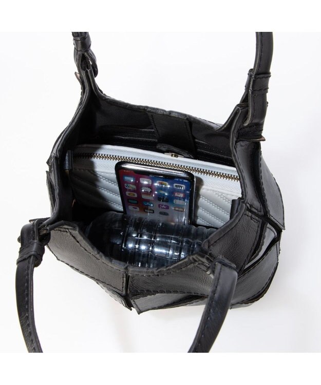 UNBILLION ピークスピーク PEAKS PEAK / 牛革パッチワーク2wayトートS ブラック