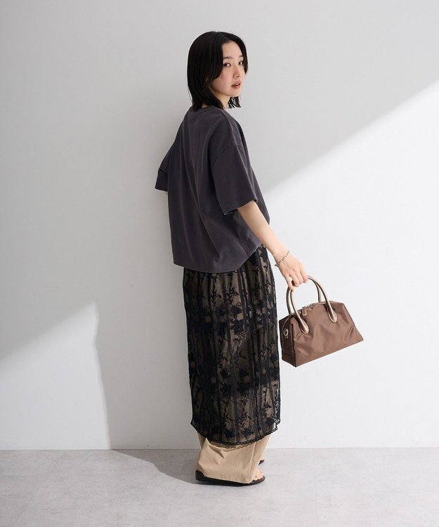 Green Parks さがら刺繍Ｔシャツ Charcoal Gray