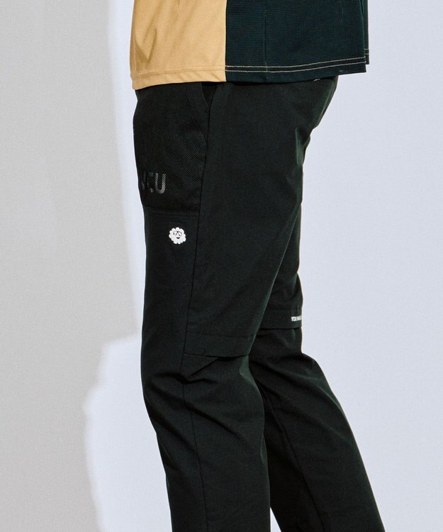 PW CIRCULUS 【MEN】ベンチレーション テーパードパンツ ゴルフ ブラック系