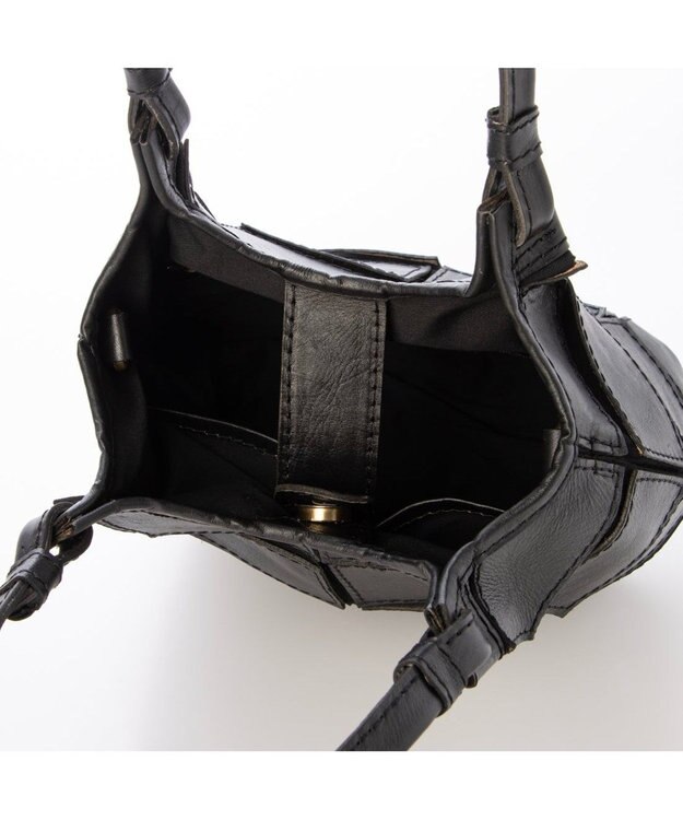 UNBILLION ピークスピーク PEAKS PEAK / 牛革パッチワーク2wayトートS ブラック