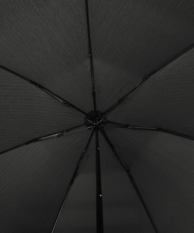 MOONBAT POLO RALPH LAUREN 折りたたみ傘 メンズ ストライプ ワンポイント刺繍 大きめ60cm ブラック