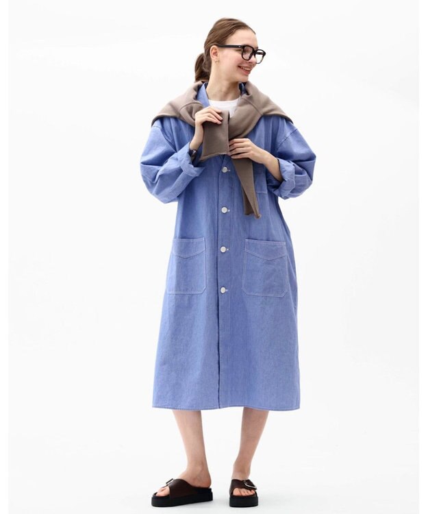 LENO CHAMBRAY COAT / シャンブレーコート FADE INDIGO