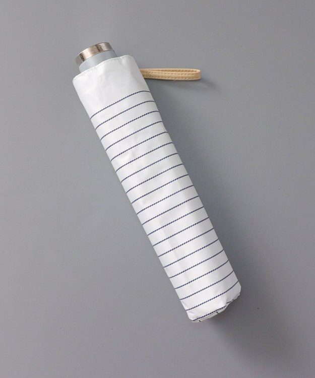 AURORA BLAO (ブラオ) ボーダー柄 晴雨兼用傘 (折り畳み・ミニ) ホワイト