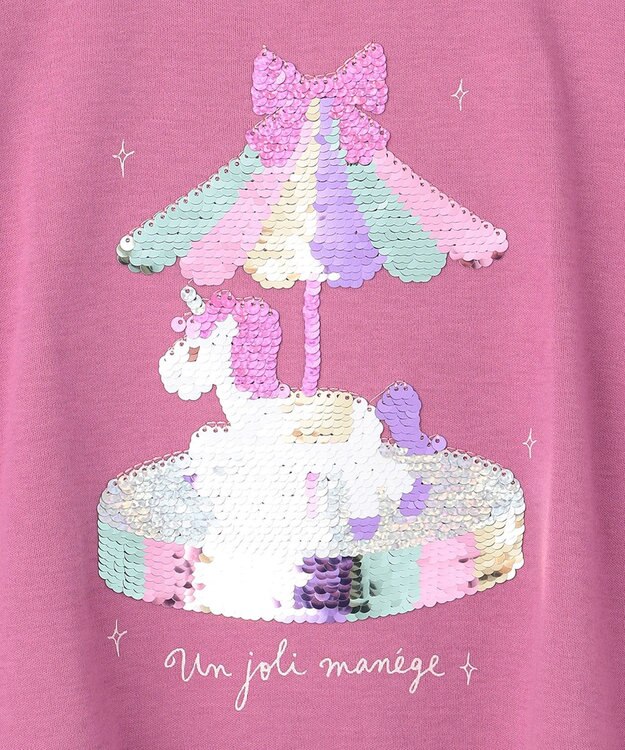 ANY KIDS ミラクルスパンコール Tシャツ ローズ