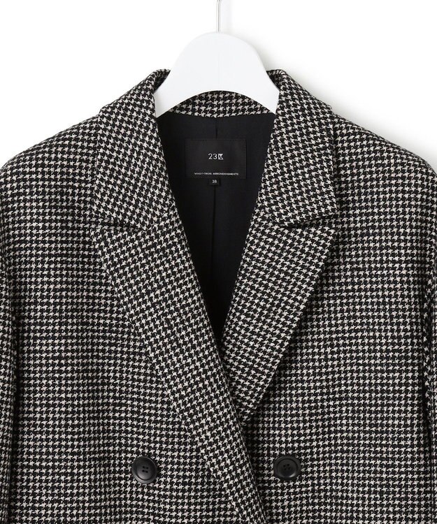 23区 S 【見上愛さん着用/VERY12月号掲載】ループミックスツイード ダブル ジャコット モノトーン