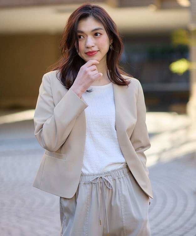 ANY 【WEB・一部店舗限定】【ストレッチ/UVケア/接触冷感】イージィケアストレッチジャケット ベージュ系