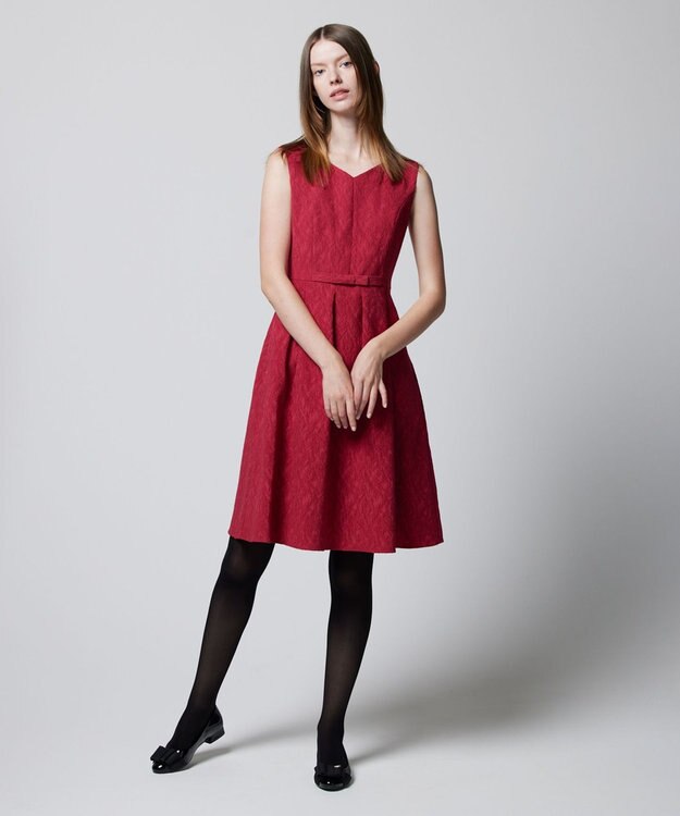 TOCCA 【洗える！】PONPON MUM ドレス レッド系