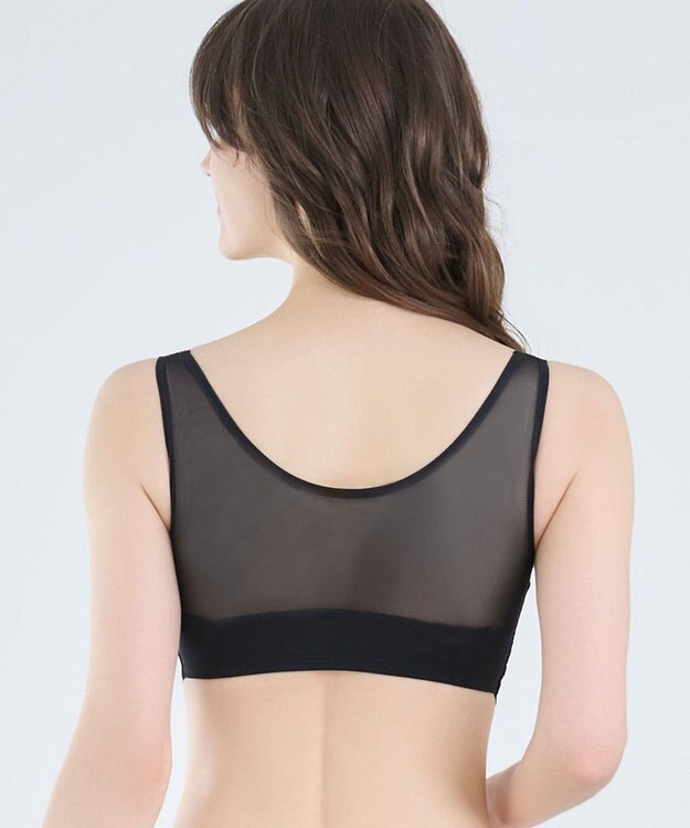 BRADELIS New York 【BRADELIS Me / ノンワイヤー・コンパクト補正】 フロントホックブラ24A1 フロントファスナー ブラック