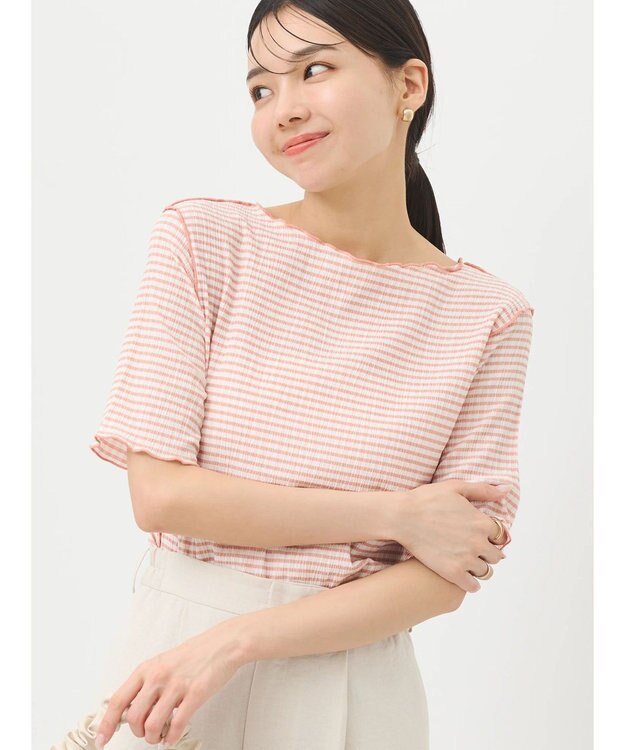 earth music&ecology ギンガムメロープルオーバー Pink