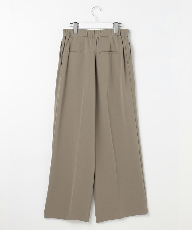 自由区 L 【19号サイズまで展開・カタログ掲載】トリアセダブルクロスワイドストレート パンツ モカ