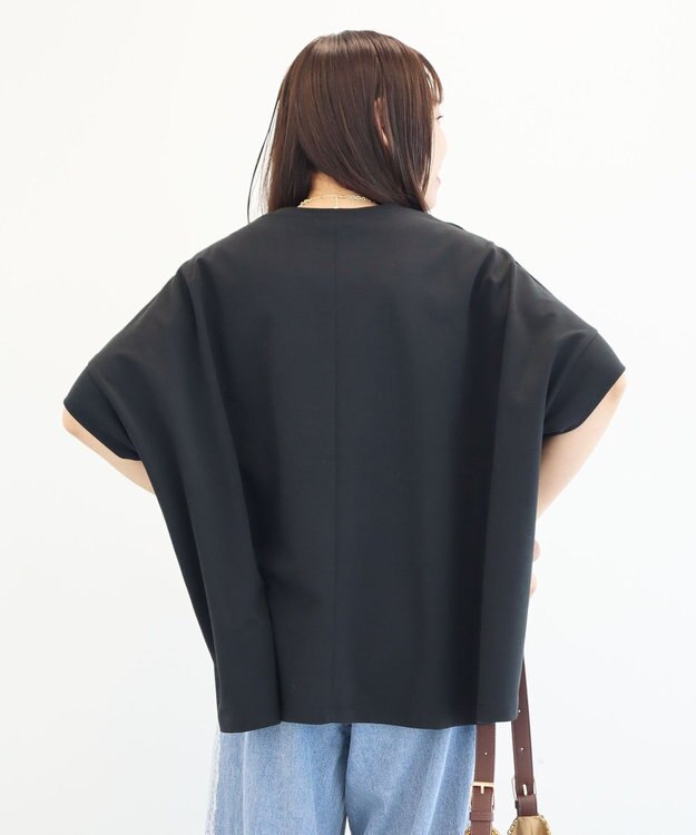 Green Parks 超冷感タック入りオーバーサイズプルオーバー Black