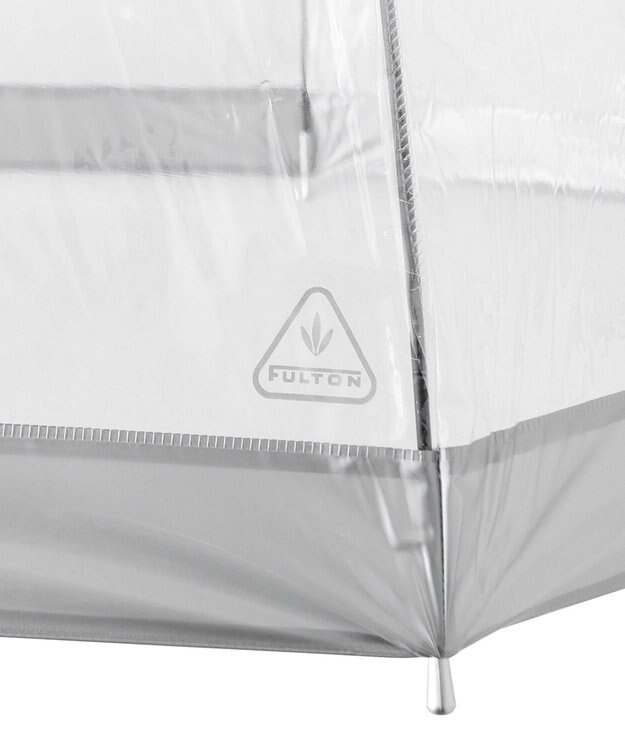 MOONBAT 【雑誌掲載／non・no】フルトン (FULTON) Birdcage ワンポイントロゴ 長傘 透明傘 シルバー