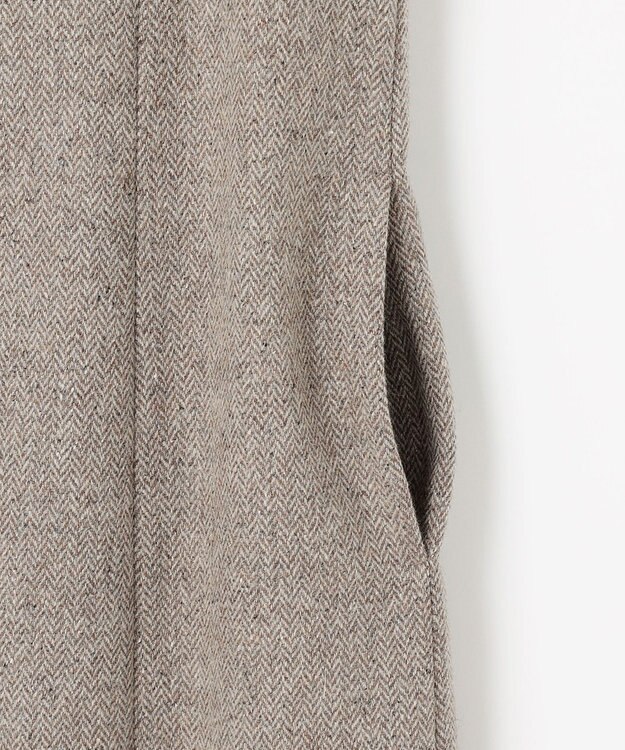 J.PRESS LADIES L ネップヘリンボーン ジャンパースカート モカ系