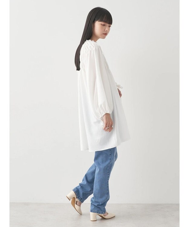 earth music&ecology シャーリングチュニック Off White