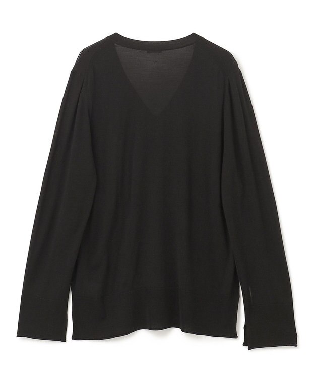 JOSEPH スーパーファインメリノシルク　Vネックニット Black