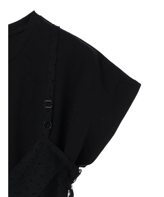 YECCA VECCA 【2点SET】マルチwayチュールオーバーキャミSET/Tee Black