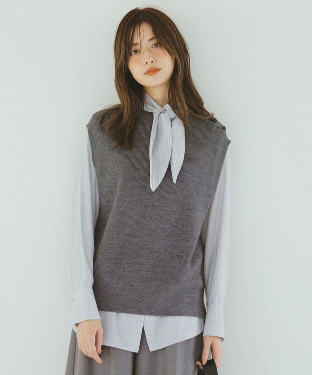 【洗える】DRALON MERINO ニットベスト / J.PRESS LADIES