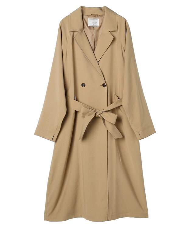 AMERICAN HOLIC 花粉防止Ｗボタントレンチコート Beige