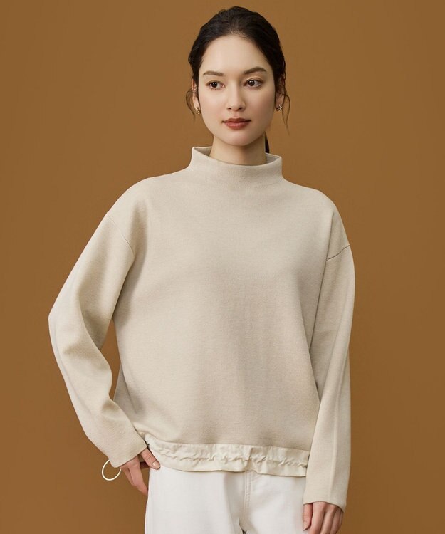 自由区 【SHIHOさん着用】スムージードローコード ニット ベージュ