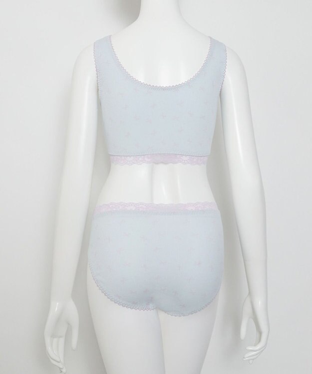 WEGO 【ハーフトップ＆ショーツセット】Liliane　Ciel　リボンドット サックス