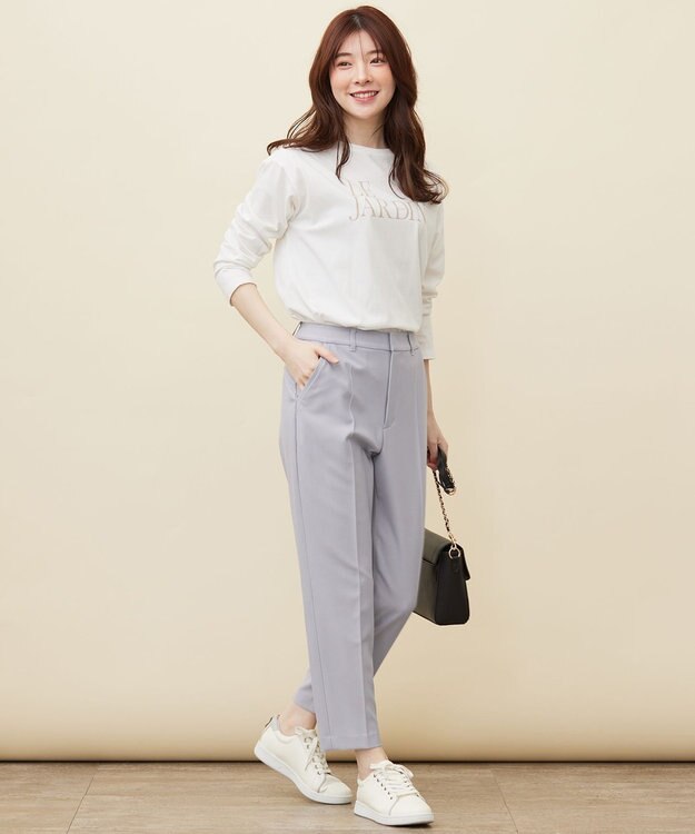 ANY SIS S 【洗える】褒めらレディテーパード パンツ ライトブルー