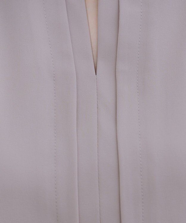 Tiaclasse 【洗える】フロントタックフレアスリーブチュニックブラウス グレージュ