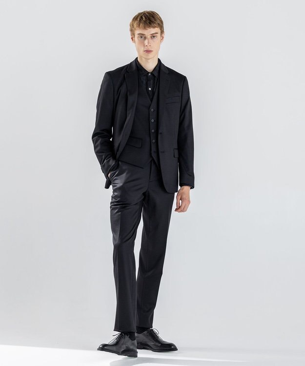 JOSEPH HOMME 【新素材】テクノスラブジャガード 　レギュラーカラーシャツ ブラック系