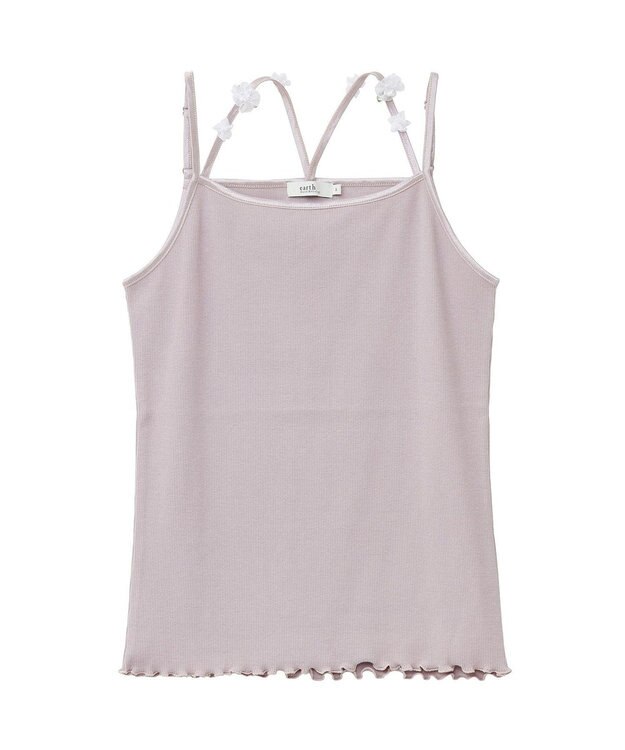 earth music&ecology フラワーモチーフキャミ Pink