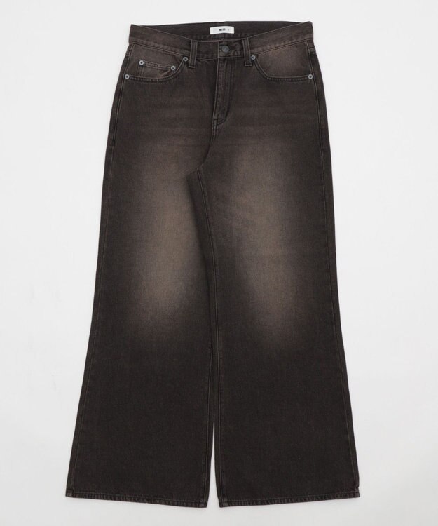 WEGO 【ユニセックス着用ITEM/ウエスト調整可】フレアデニムパンツ デニムブラックソノタ