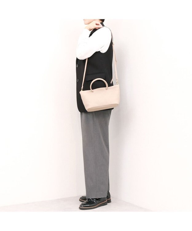 UNBILLION ペルケ perche / 姫路レザー丸手ハンドル2wayショルダー オーク