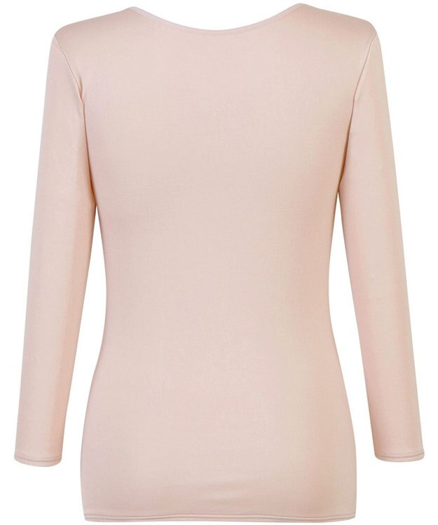 Wing あったかインナー 綿100％(肌側) 軽い シルクプロテイン加工 8分袖 長袖 秋 冬 EL2850 ウイング／ワコール ピーチ