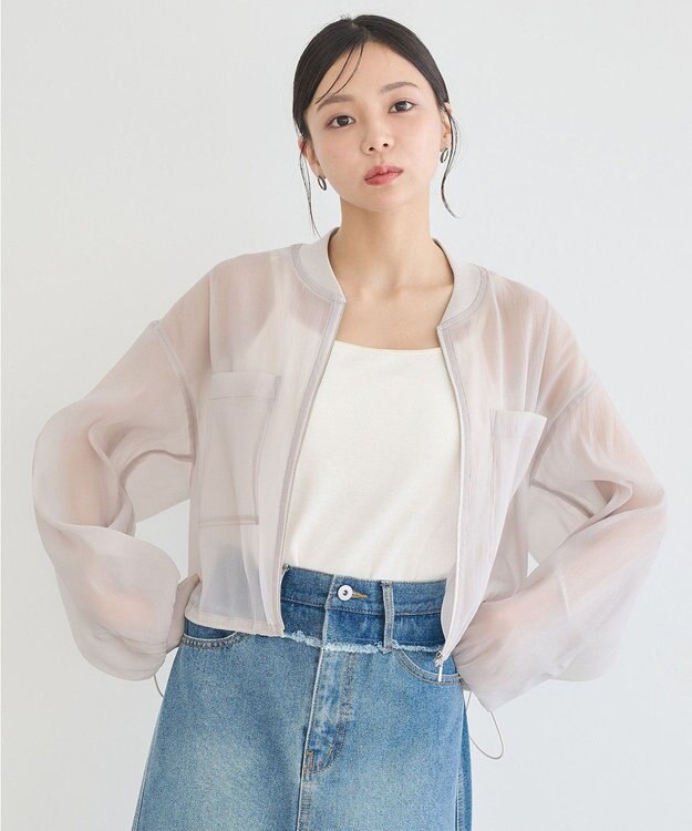 earth music&ecology フラワーモチーフキャミ Ivory