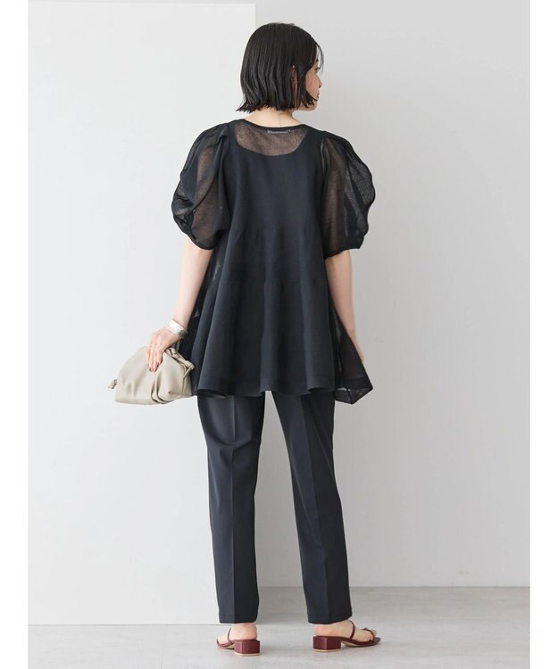 AMERICAN HOLIC ボリュームスリーブティアードニットチュニック Black