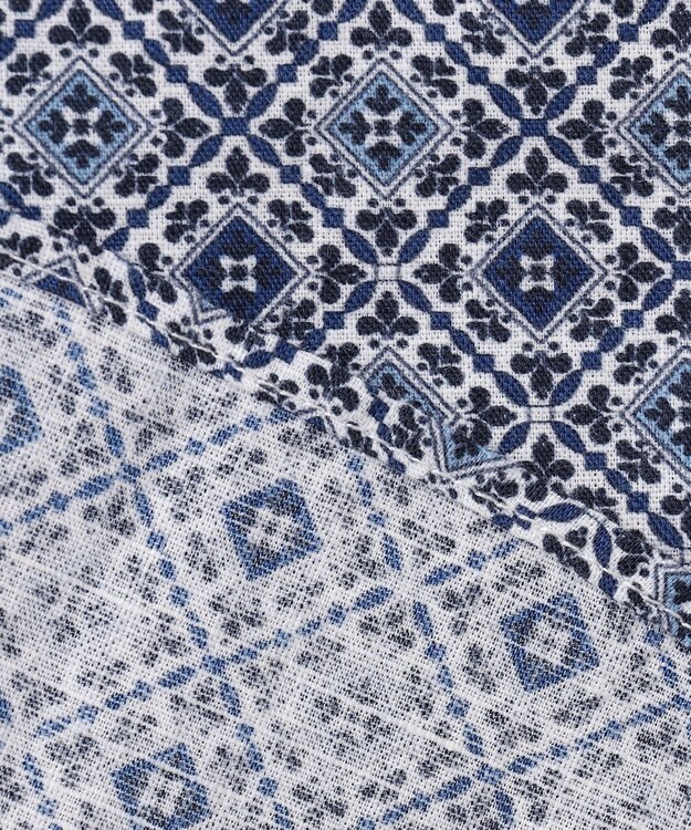 JOSEPH ABBOUD 【サスティナブル】リヨセルリネンプリント シャツ サックスブルー系5