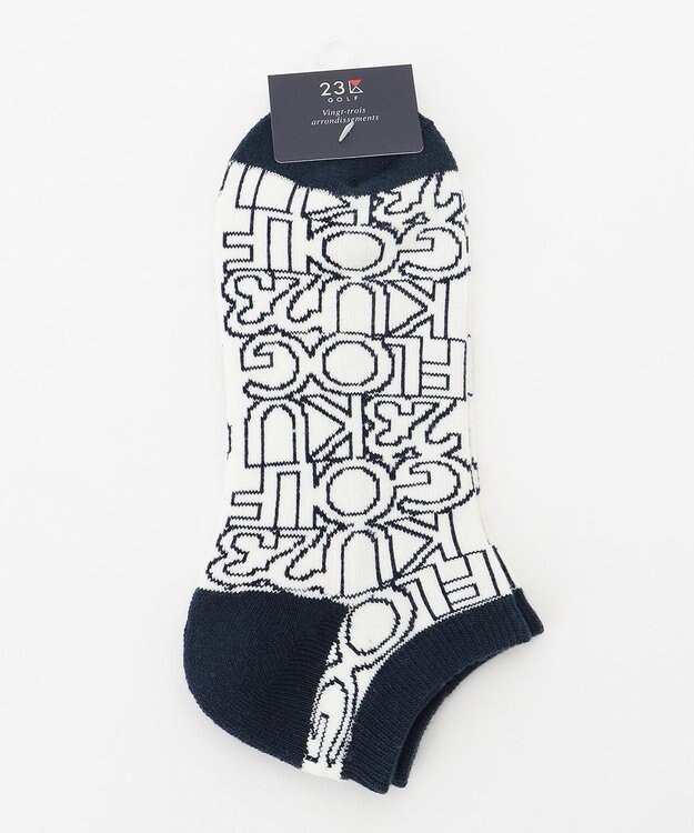 23区GOLF 【MEN】ロゴアンクルソックス ホワイト系5