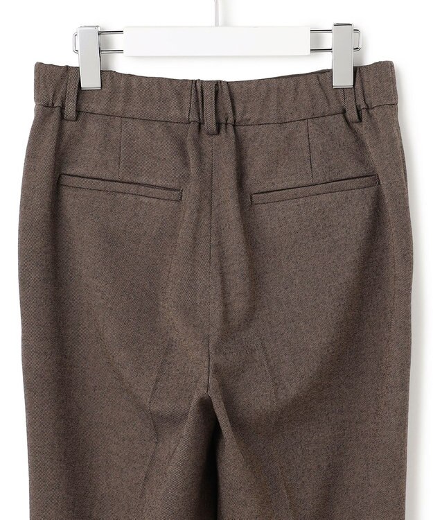 23区 L 【洗える】フランネル2WAY テーパード パンツ ダークブラウン系