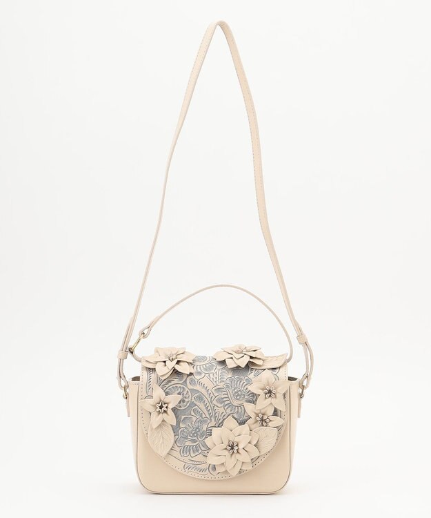 GRACE CONTINENTAL FlowerHandleBAG キナリ