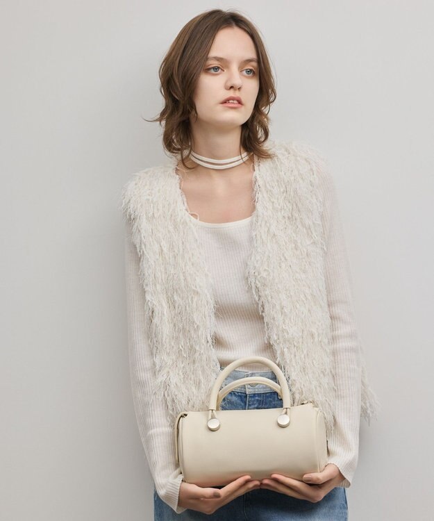 GRACE CONTINENTAL ADD CULUMN DRUM BAG ホワイト