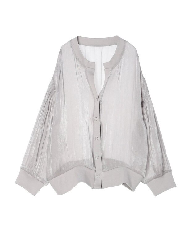 earth music&ecology シアーラメカーディガン Gray