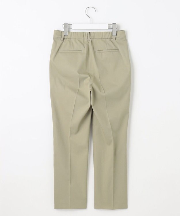 J.PRESS LADIES L 【WEB限定カラーあり・セットアップ対応・洗える・撥水・防汚】コットンFITTYシャーク テーパード パンツ ライトグリーン系