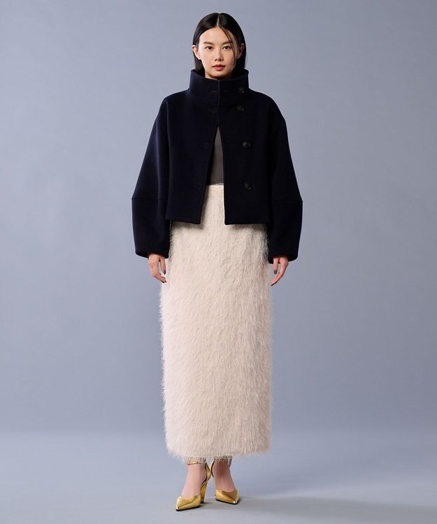 uncrave 【撥水】プルーフ メルトン スタンドネック コート（uncrave STANDARD） ネイビー