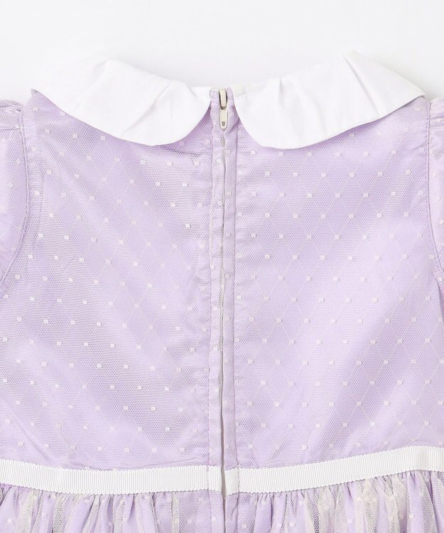 組曲 KIDS 【110-140㎝】チュールドット ドレス ラベンダー系5