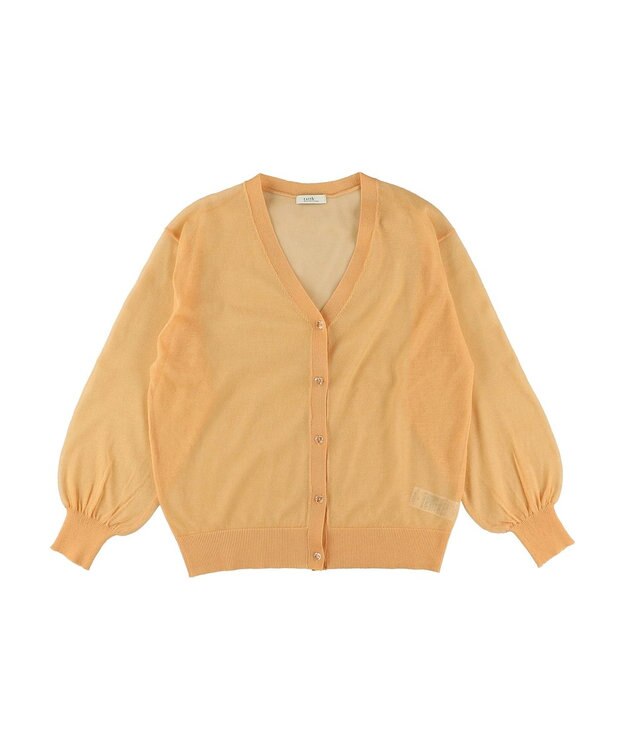 earth music&ecology ファンシーラメＶネックカーディガン Pink Orange