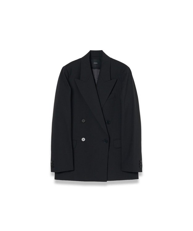 JOSEPH 【WEB＆OUTLET限定】テイラーウールブレンド　ダブルブレストジャケット Black