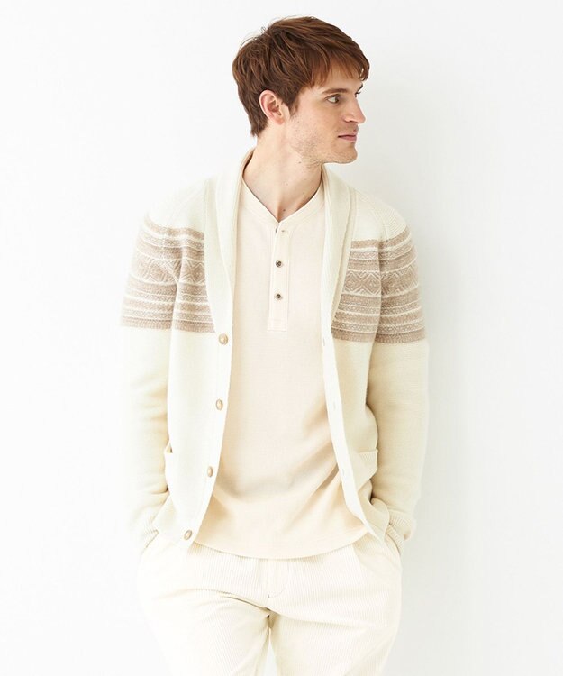 JOSEPH ABBOUD MOUNTAIN 【SPACE／UNISEX】ピュアカシミアアンダイド カーディガン アイボリー系7