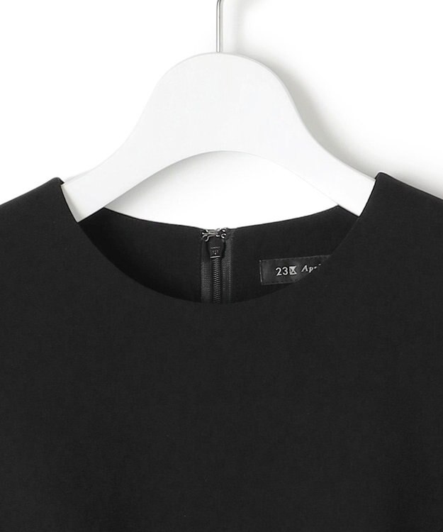 23区 【APPLAUDIR】クリアジョーゼット ドットチュールコンビ ドレス ブラック系