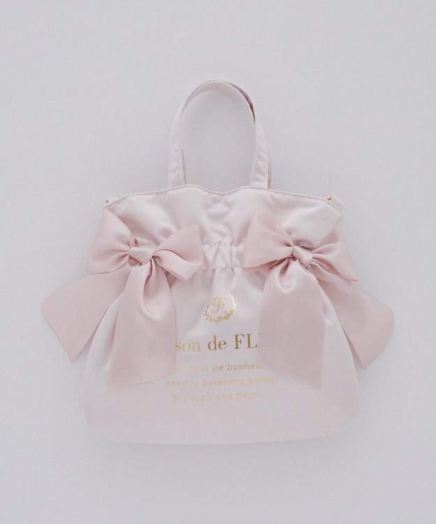 Maison de FLEUR クリアダブルリボン2Wayトート Pink