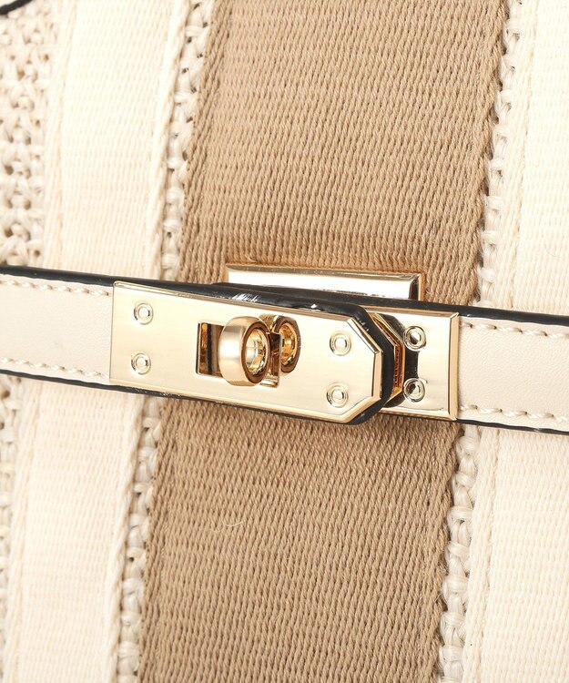 YECCA VECCA 【A4対応】2wayライントートバッグ Ivory